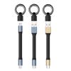 Keychain USB C 3A Quick Charging Cable USB Type C Cable Fast Charging Data Cord 11.5cm for Smartphones
