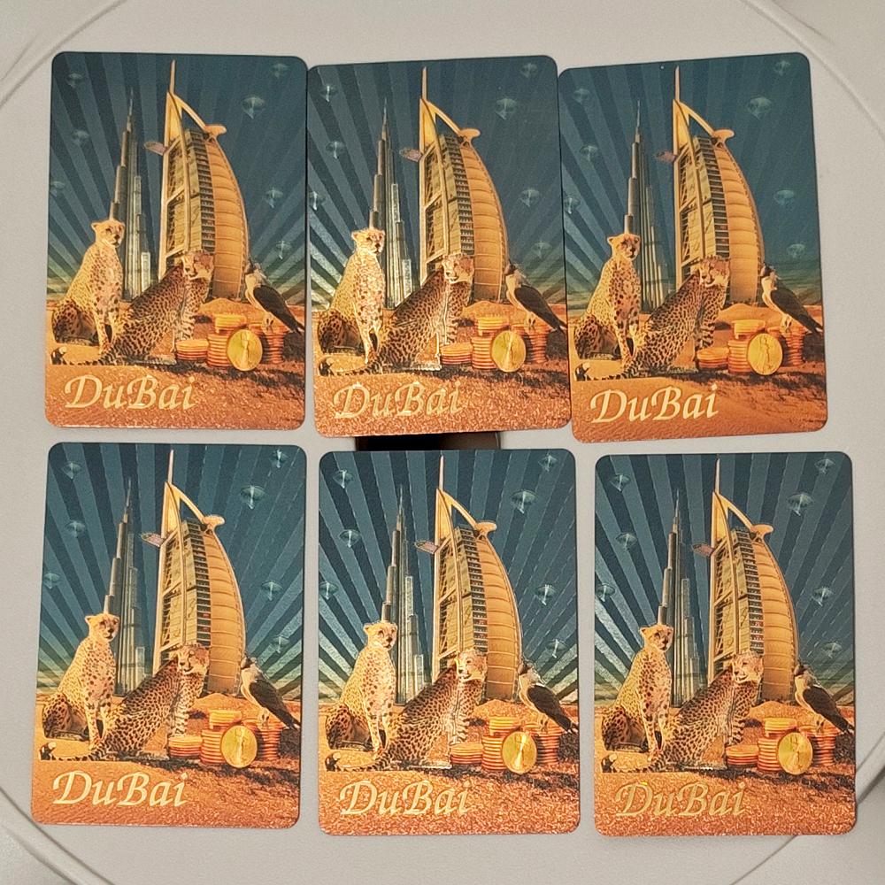 9*6см Коллекция Дубая: 54 карты для игры Премиум с золотым тиснением, водонепроницаемые - Элегантная колода для покера в стиле арабеск