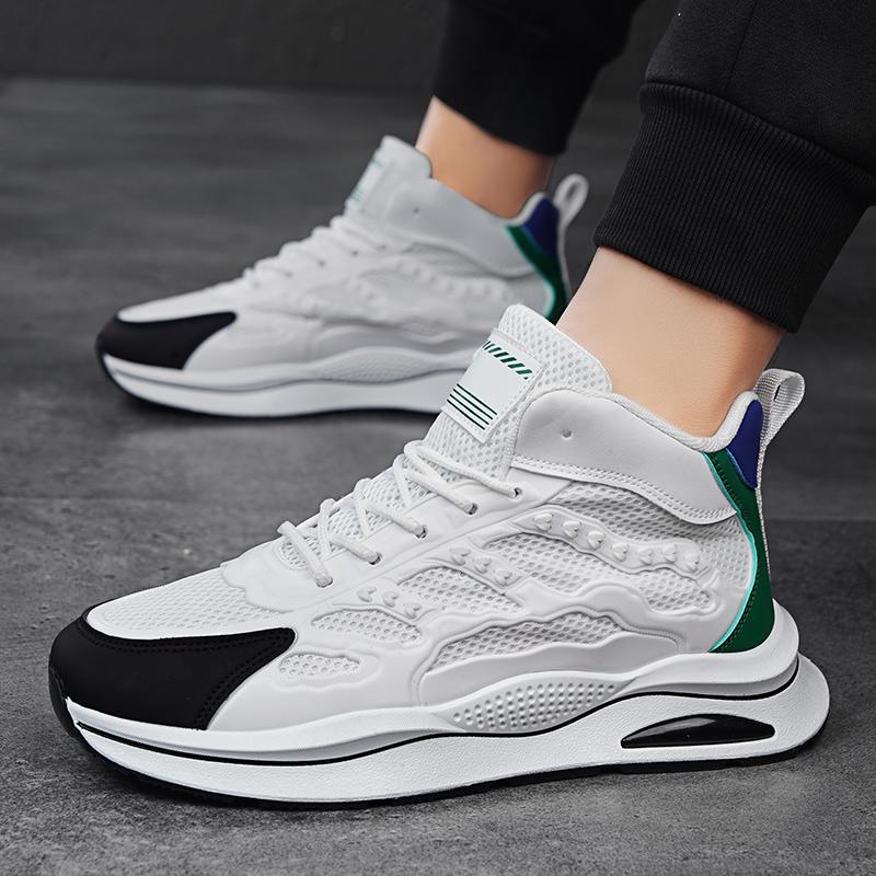 Men'S Breathable Mesh Shoes Summer Out Casual Running Shoes Soft Bottom Comfort Light Fashion Shoes Thick Sole Sneakers