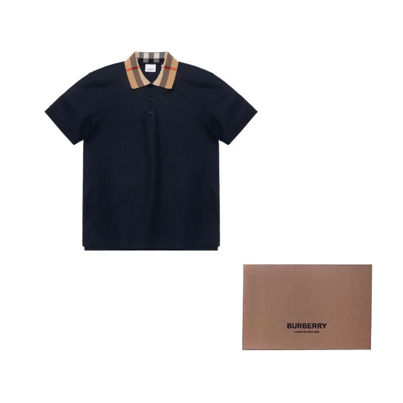 Burberry checked-collar cotton polo shirt 80726611