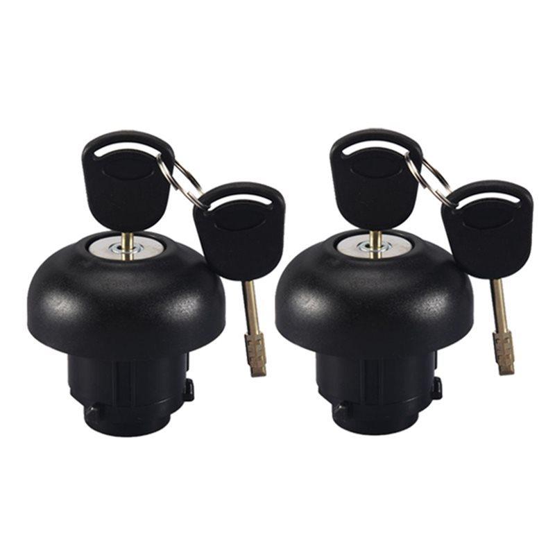 2Set Car Fuel Tank Cap Filler Cap Inner Cap Lock With Keys 9C119K163AA For Ford Transit 2006-
