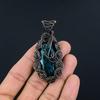 Украшения из лабрадорита с синим отблеском, кулон, обернутый медной проволокой 999 пробы, украшения из драгоценных камней ручной работы, подарки для жены, совершенно новый кулон