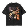 benber New Arrival Mens Clothes Tee Shirt Homme Washed TShirts Men Tshirt For Men Ropa Residents Evils Biohazard  Horror Game