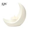 Ramadan Home Decorations Crescent Moon LED Candle, Decorative Electronic Candle for Eid Al-Fitr Night Light Table Decor, Battery Operated Flameless