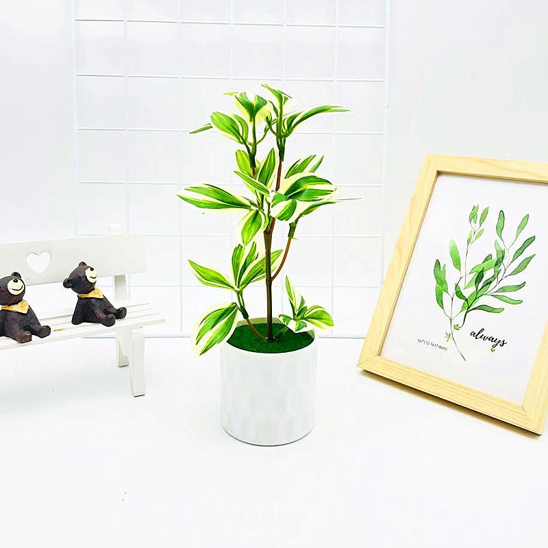 Имитация разноцветных листьев в горшке, искусственное растение для гостиной, офиса и реквизит для фотосъемки