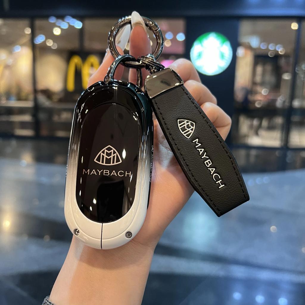 RPO5 Car Alloy Key Case Key Bag Shell For Mercedes Benz 2022 C S Class W206 W223 S350 C260 C300 S400 S450 S500 Key Shell Protector