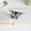 Analog Table Clock, Airplane Miniature Desk Clock, Paper Weight Showpiece for Home Office Decoration,