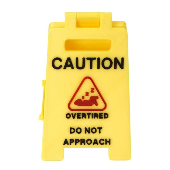 Caution Overstimulated Desk Sign Do Not Approach Office Desk Sign Workspace Cubicle