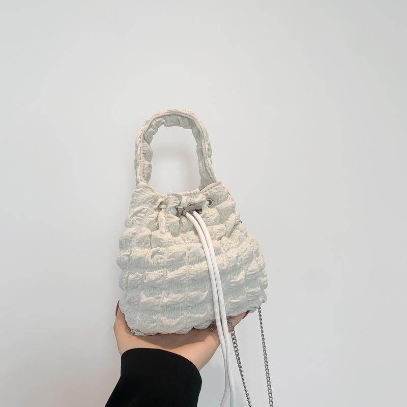 Милая свежая сумка-пузырь, модная новая стильная плиссированная сумка через плечо, индивидуальная сумка Ins Bucket для женщин