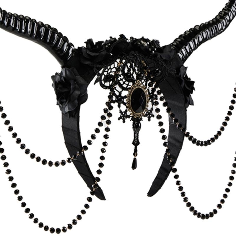 Легкий головной убор с рогами, дьявольские ободки, головной убор, модный аксессуар для женщин