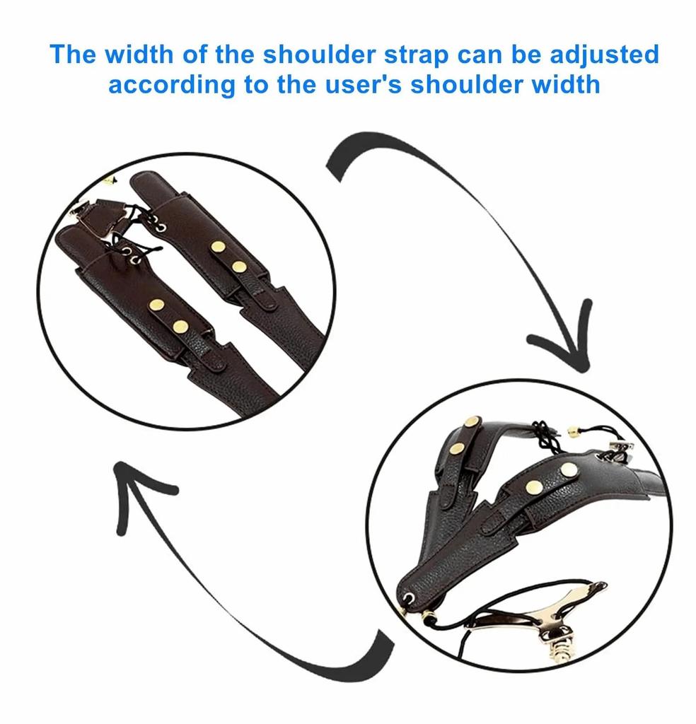 Ремешок для саксофона Кожаный регулируемый плечевой ремень для саксофона Музыкальные аксессуары