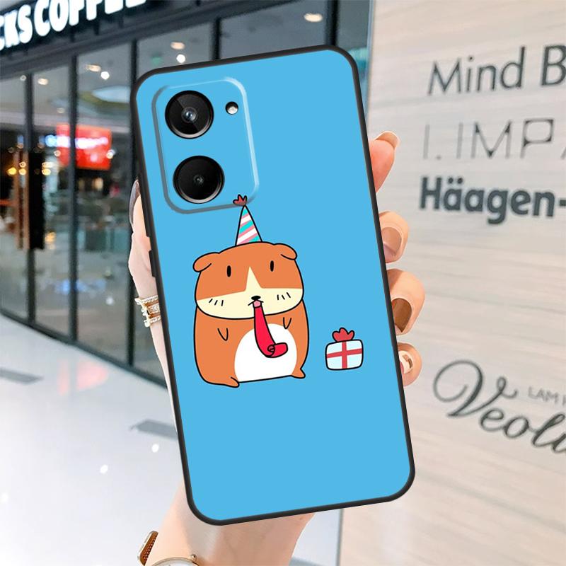 Смешной чехол-шарик с морской свинкой для Realme GT7 Pro GT6 11 12 13 14 15 Pro Plus C55 C53 C35 C33 C61 C65 C67 C53 C71 C75