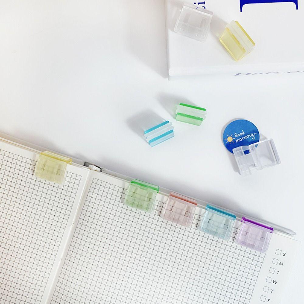 Цветной держатель для файлов Зажимы Прозрачный зажим Скрепка для писем Угловой зажим Папка для тестовых документов