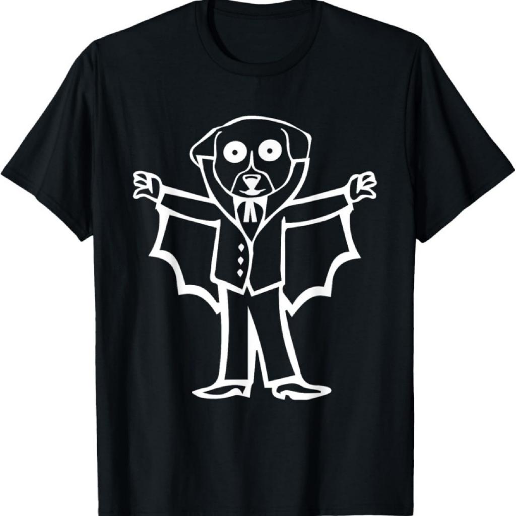Dog dressed as the bloodsucker Dracula for Halloween T-Shirt