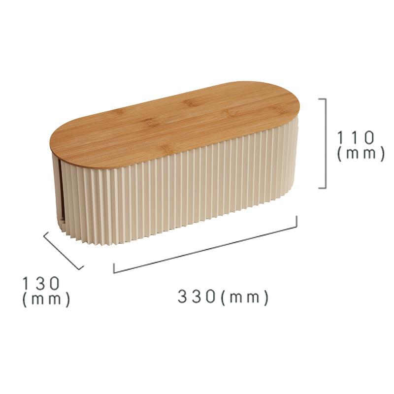 Ящик для укладки кабелей Бамбуковый чехол Ящик для хранения распределительной платы Скрыть провода Удлинители Настольный компьютерный органайзер для кабелей