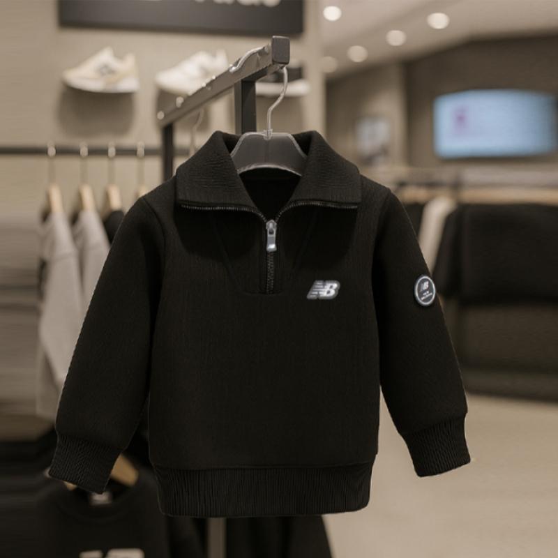 New Balance Kids SofT Alpine Junior Long Sleeve T shirT Black Nk9bd4551u