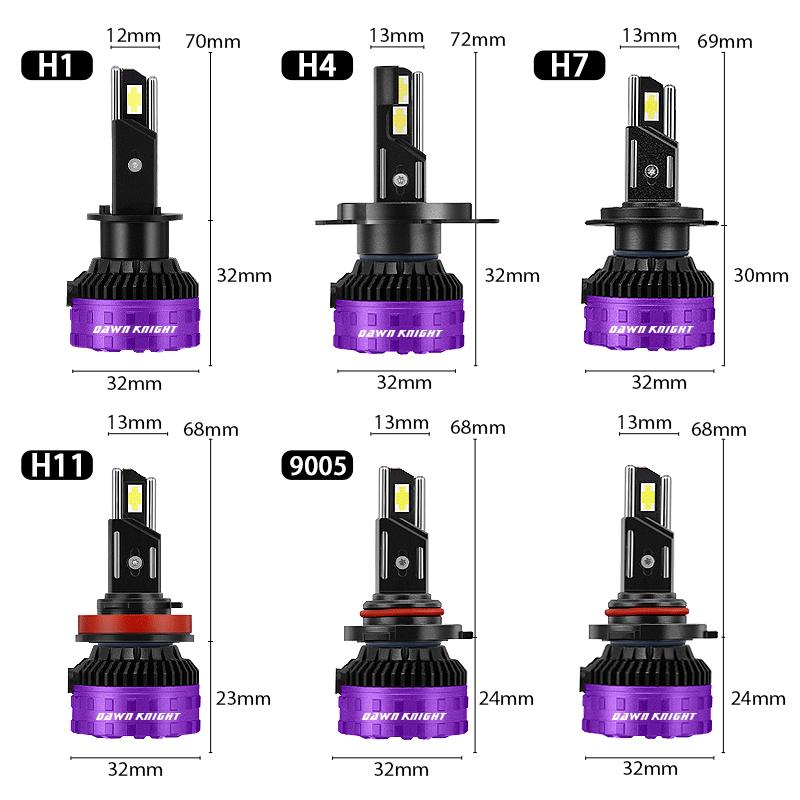 DAWNKNIGHT P7 PLUS 140 Вт Светодиодные лампы головного света H7 6000K 4300K LED H4 H11 HB3 9005 HB4 9006 Светодиодные двойные медные трубки 12 В 2 шт.
