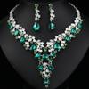 Кристалл ожерелье серьги женские свадебный банкет вечеринка ювелирные изделия подарок