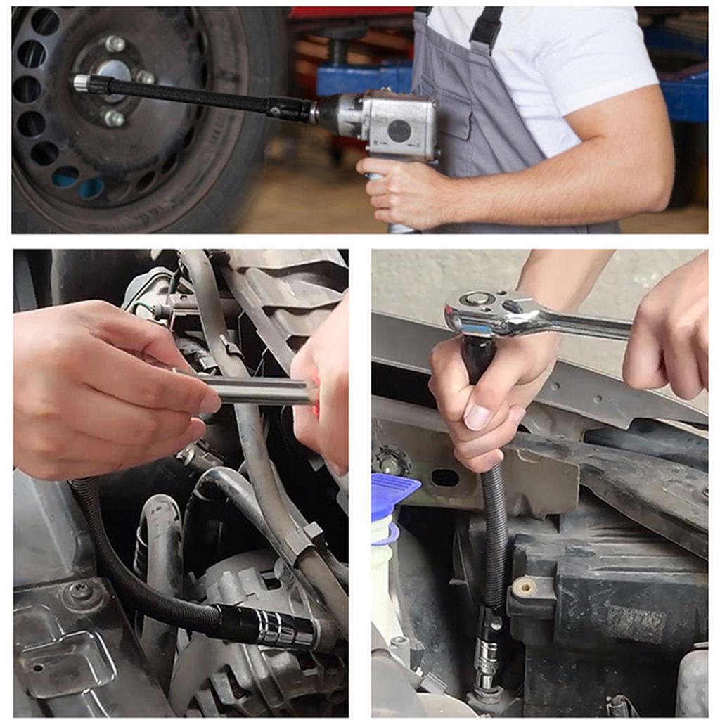 1/2 Universal Soft Shaft Heads Connecting Rod Electric Drill Manual Wrench Tool Screwdriver Bit Extension Rod Tool