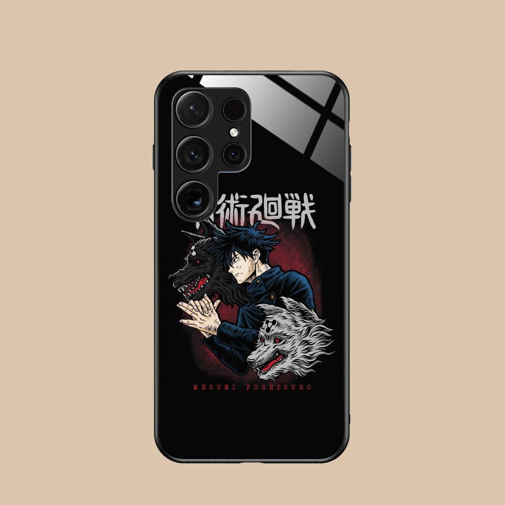 Чехол для мобильного телефона Jujutsu Kaisen Мегуми для Samsung Galaxy A56 55 54 53 52 51 36 35 34 23 16 15 5G Стеклянная цветная крышка Красивый