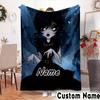 Custom NameWednesday Blanket Flannel Throw for Sofa, Indoor, Camping, Living Room, Office, Chair, And Bed Soft Birthday Christmas Gift