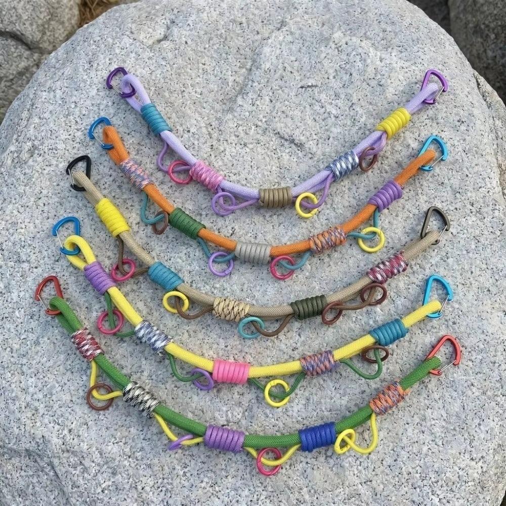 Adjustable Backpack Extension Lanyard Multi-hanging Points Mountaineering Rope Outdoor