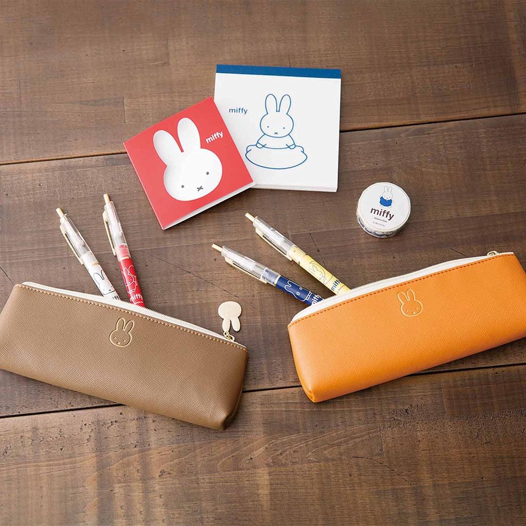 Green Flash Miffy Face Pen Pouch, Red, BM-040