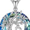 Female Necklace Electroplating High Gloss Wear-resistant Chic A-Z Pendant Tree of Life Women Necklace for Vacation