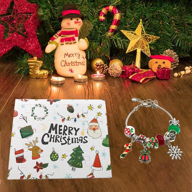 Gold Christmas Countdown Calendar: DIY Jewelry Set Gift