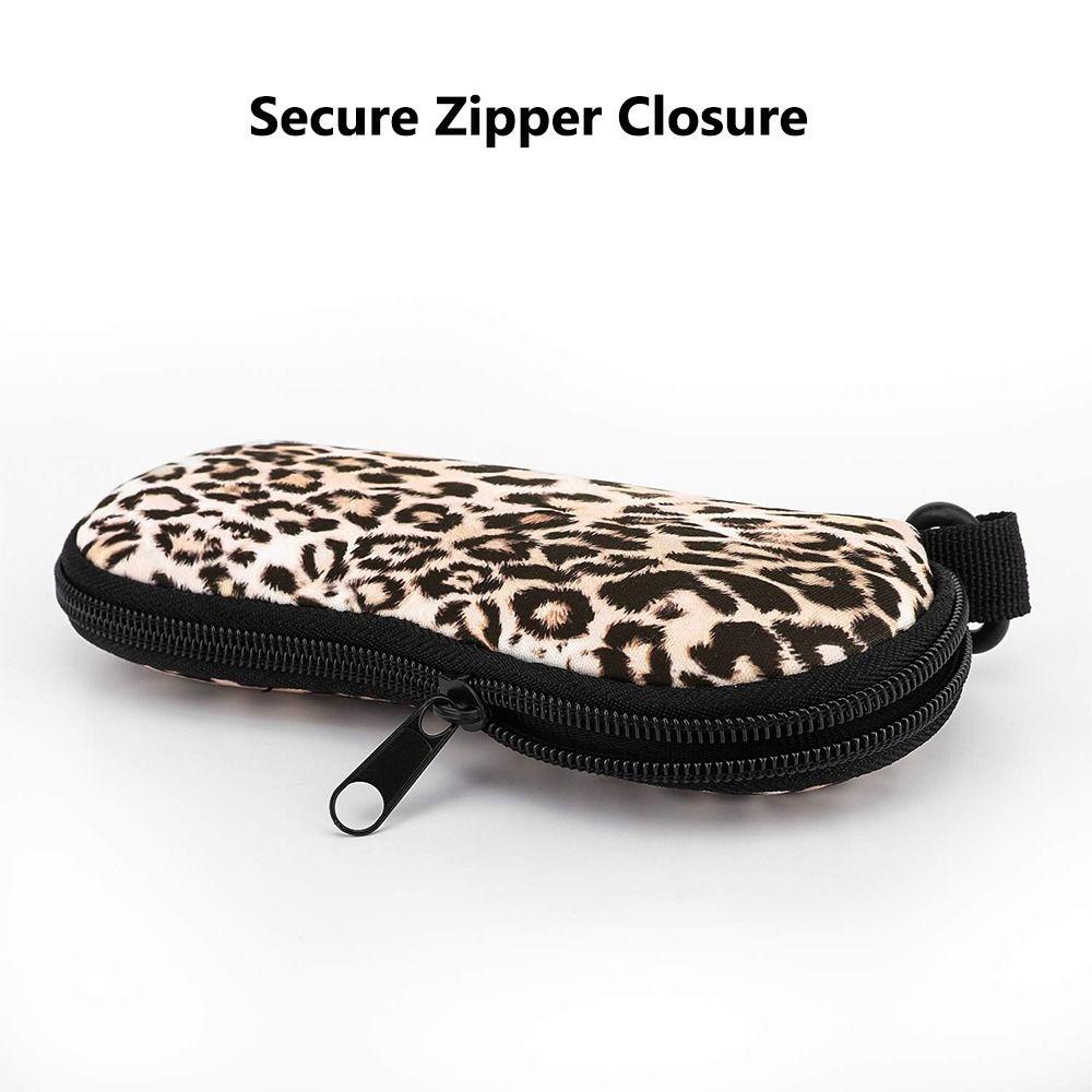 Soft Sunglasses Case Durable Ultra Light Zipper Glasses Pouch Compact Protective Neoprene Eyeglass Case for Men and Women