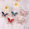 Sweater Beauty Crystal Clothing Accessories Alloy Pins Rhinestone Brooch Butterfly
