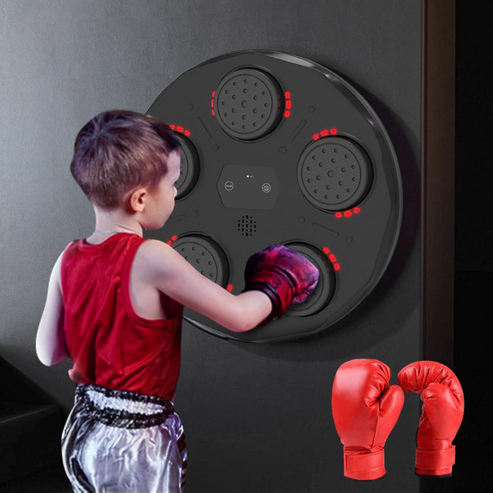 Smart Music Boxing Machine for Kids Hanging Sandbag Boxing Athletic Training Agility Reaction Wall Target Home Exercise Equipment