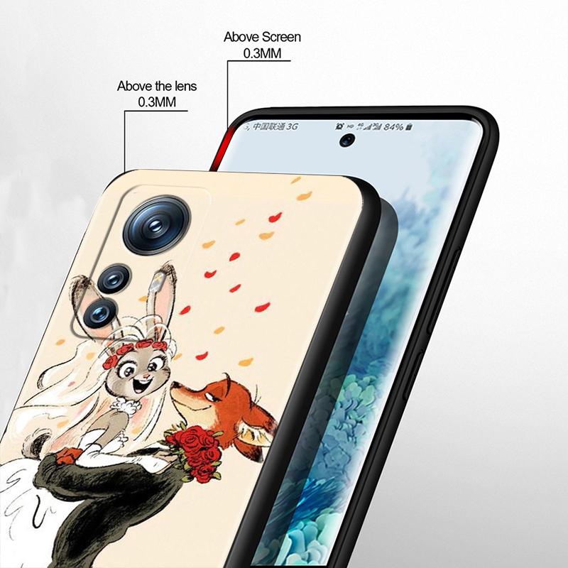 Anime Zootopia Judy&Nick For Xiaomi Mi 13T 13 12T 12 11T 11i 11 A3 10T 10 9 Pro Lite Ultra 5G Black TPU Phone Case