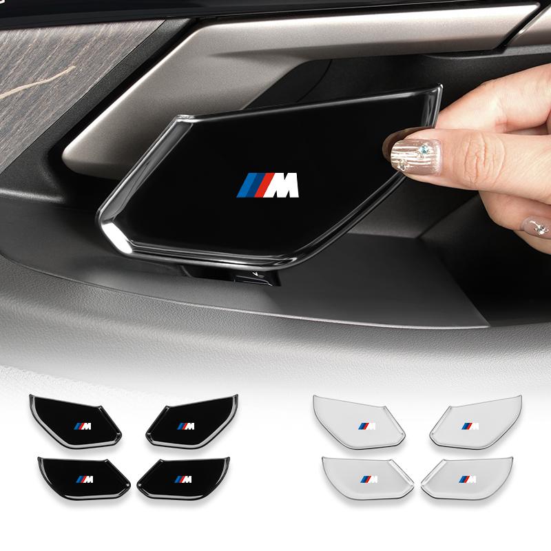 2025 Hot For BMW 5 Series G60 2024 Car Interior Door Bowl Decorative Plate Door Handle Puller Protection Sticker Car Accessories