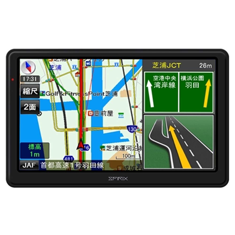 Навигационная система SPIRIX для автомобиля с бесплатной картой на приборную панель, новейшая карта 2018 года, встроенная навигация и видеорегистратор SX-REC87P, 7-дюймовая камера, One-Seg, обновления в течение 3 лет,