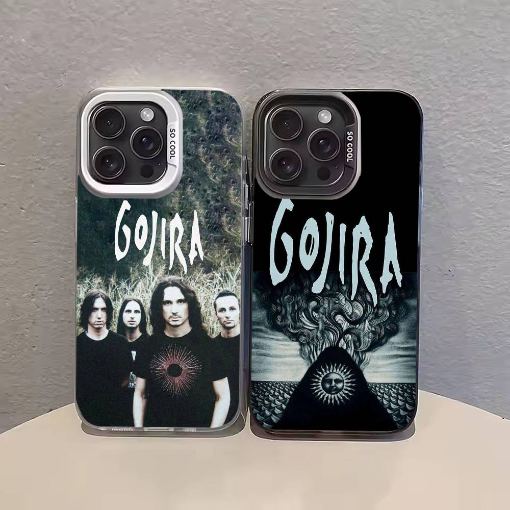 Модный Чехол для телефона с band G-gojiras Цвет Серебристый Корпус Для IPhone 17 16 15 14 13 12 11 Pro Max Plus