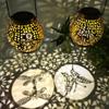 Patio Lawn Spherical Skeleton Projection Lamp Metal Butterfly Dragonfly Hummingbird Lights