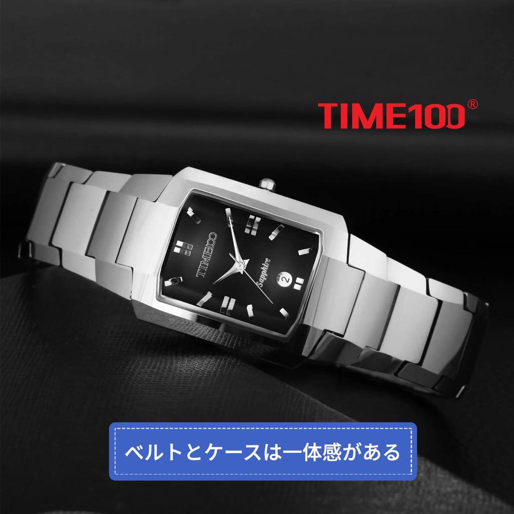 Часы TIME100, водонепроницаемые, простые, наручные, с секундной стрелкой, аналоговые, стильные, для мужчин, серебристые, мужские