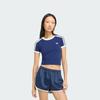 Adidas Women's Slim Fit Three-Stripe Short Sleeve T-Shirt