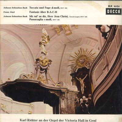 Виниловая пластинка KARL RICHTER Бах Токката и фуга ре-минор BWV 56 BLK16124 DECCA Германия Классика Б/У