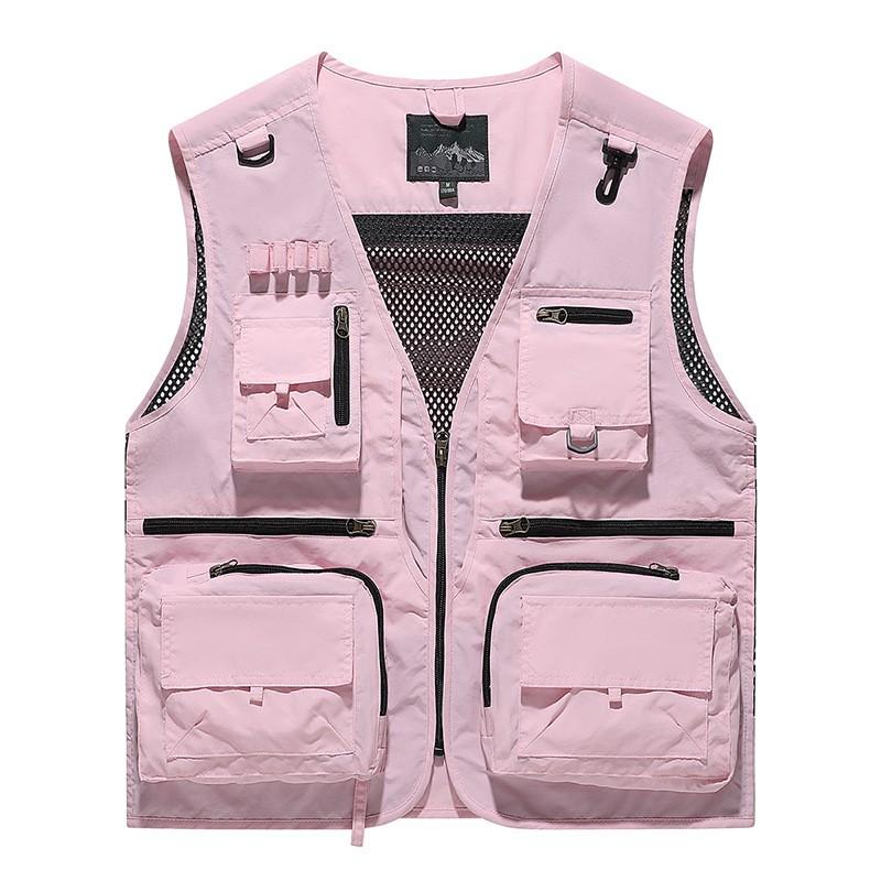 Mens Casual Outdoor Vest Multi-pocket Fishing Photography Workwear Sleeveless Jacket