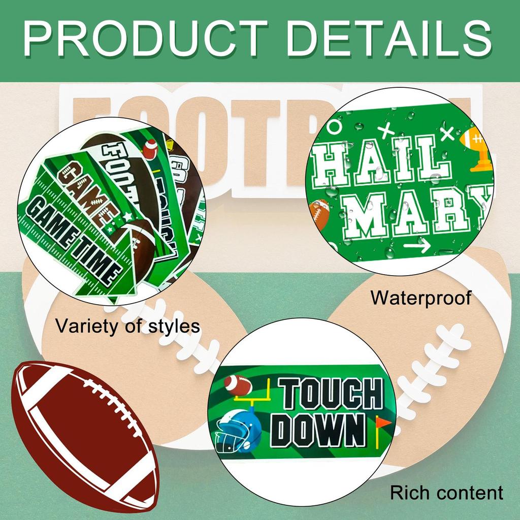 Украшения для вечеринки по случаю дня рождения в футбольном стиле, вывеска для вечеринки в футбольном стиле, 20 шт. вывесок для футбольного двора — вывеска для вечеринки футбольной команды, вывеска для вечеринки в регби и вывеска для футбольного двора