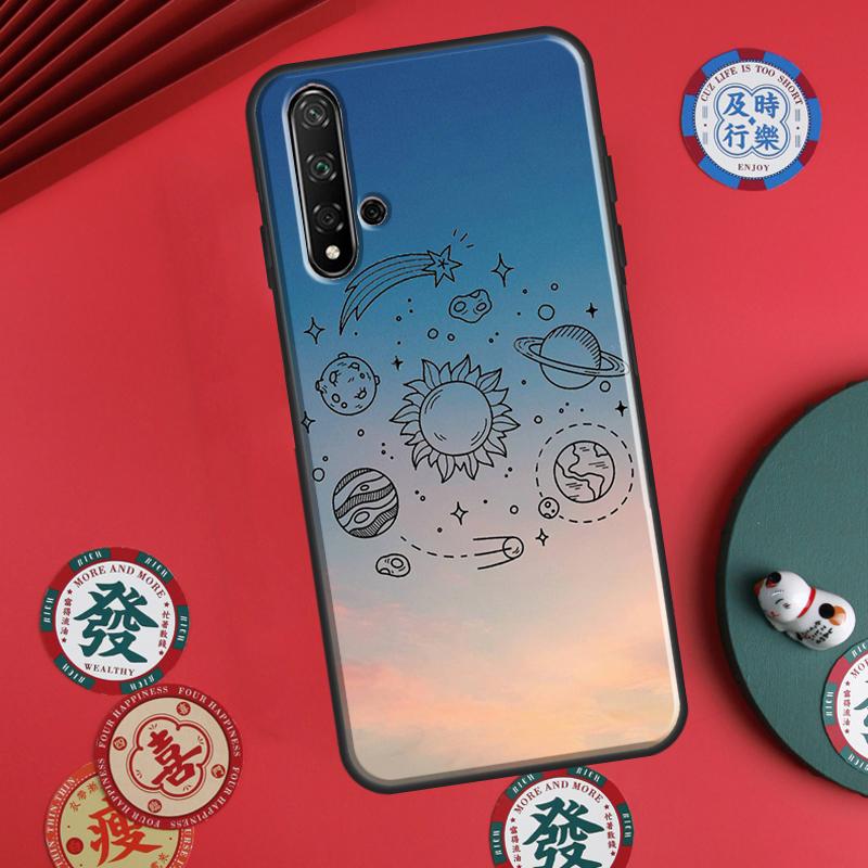 Космос Солнечная система Планеты Вселенная Для Huawei P30 P20 P40 Lite P60 Pro Nova 5T 12s 12i 11i Y90 Y70 Y60 Y61 Y91 Y72 9 10 SE Чехол
