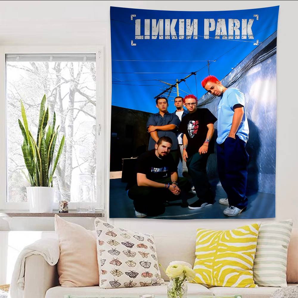 Rock Band LLinkin Cool PPark Hanging Bohemian Tapestry Hanging Tarot Hippie Wall Rugs Dorm Japanese Tapestry