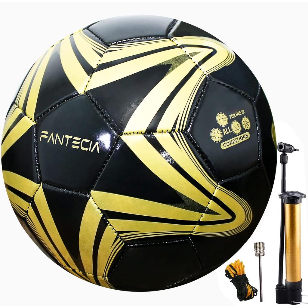 FANTECIA Soccer Size Official Match for Youth and Adults Ball, 5, Ball,