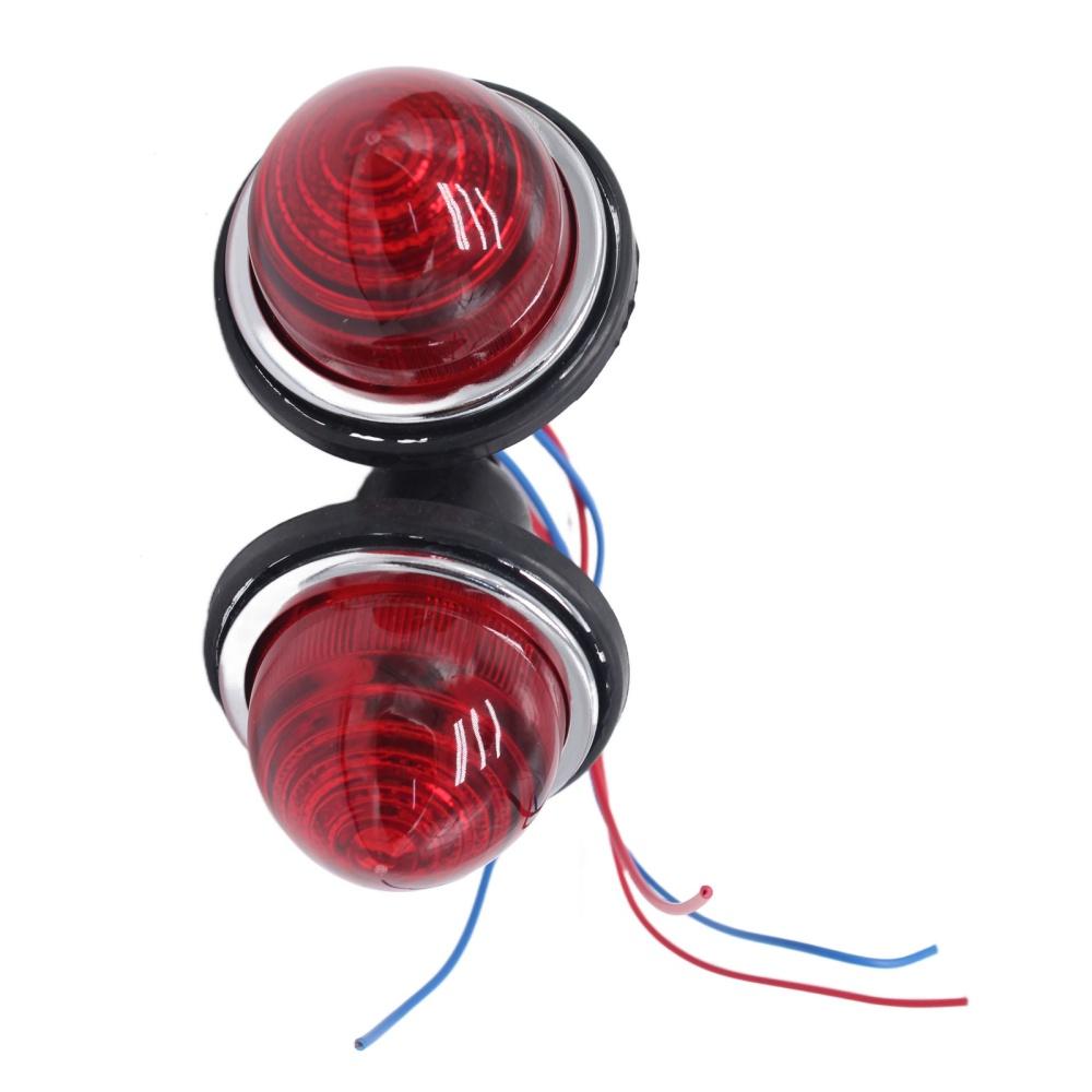 2Pcs Front/Rear Red Indicator Light Lamps For Land Rover Classic Mini Lucas L594