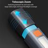 Strong Lighting ABS Flashlamp USB Rechargeable Zoomable Waterproof Outdoor EDC Torch with Hook  Long-range Emergency Lantern