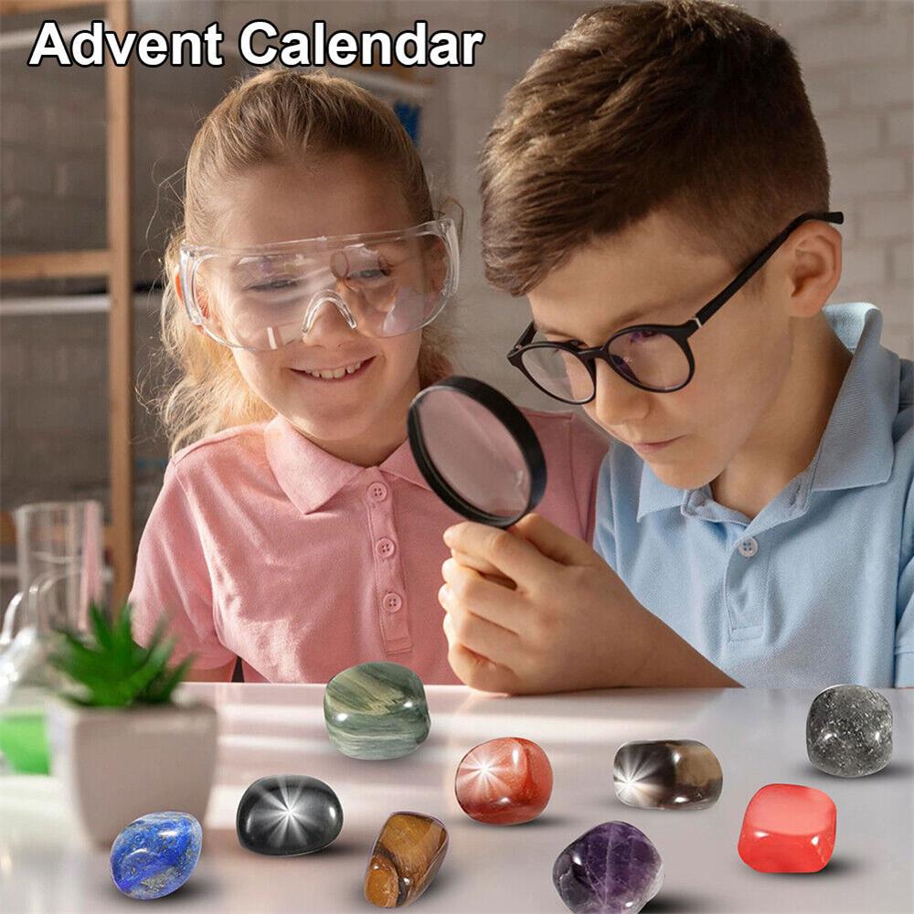 Рождественский календарь на 24 дня 2023, натуральный хрустальный камень, Рождественский слепой ящик, подарок