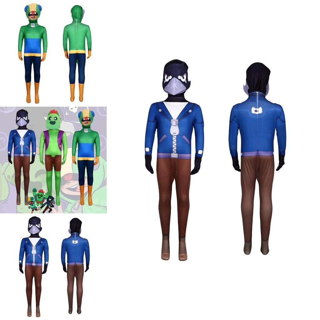Унисекс костюм для косплея Brawl Stars на Хэллоуин, комбинезон ярких цветов и удобной посадки