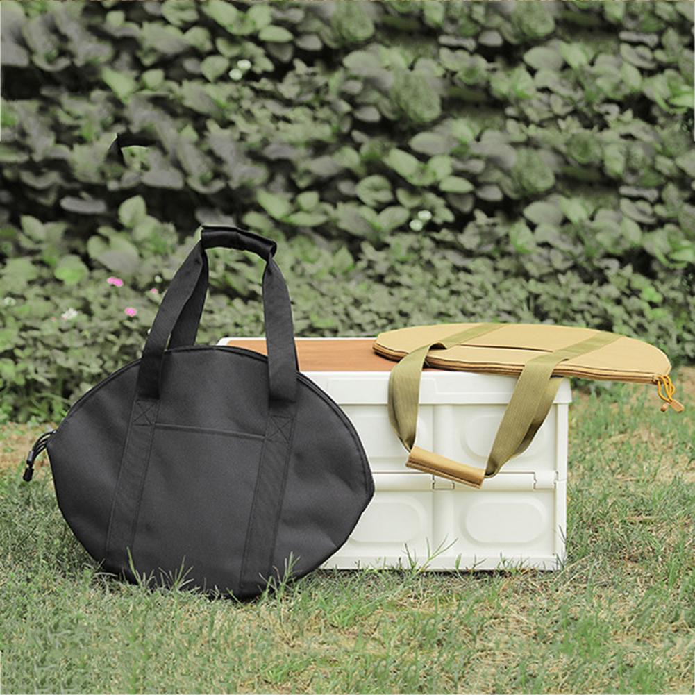 Наружный Кемпинг Чугунная Сковорода Переноска Хранение Сумки-Тоуты Портативная Посуда Барбекю Тарелка Поддон Сковорода Чугунный Горшок Органайзер